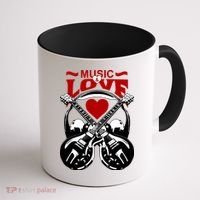 Music And Love Guitars Coffee Mug thumb 1