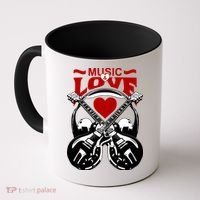 Music And Love Guitars Coffee Mug thumb 0
