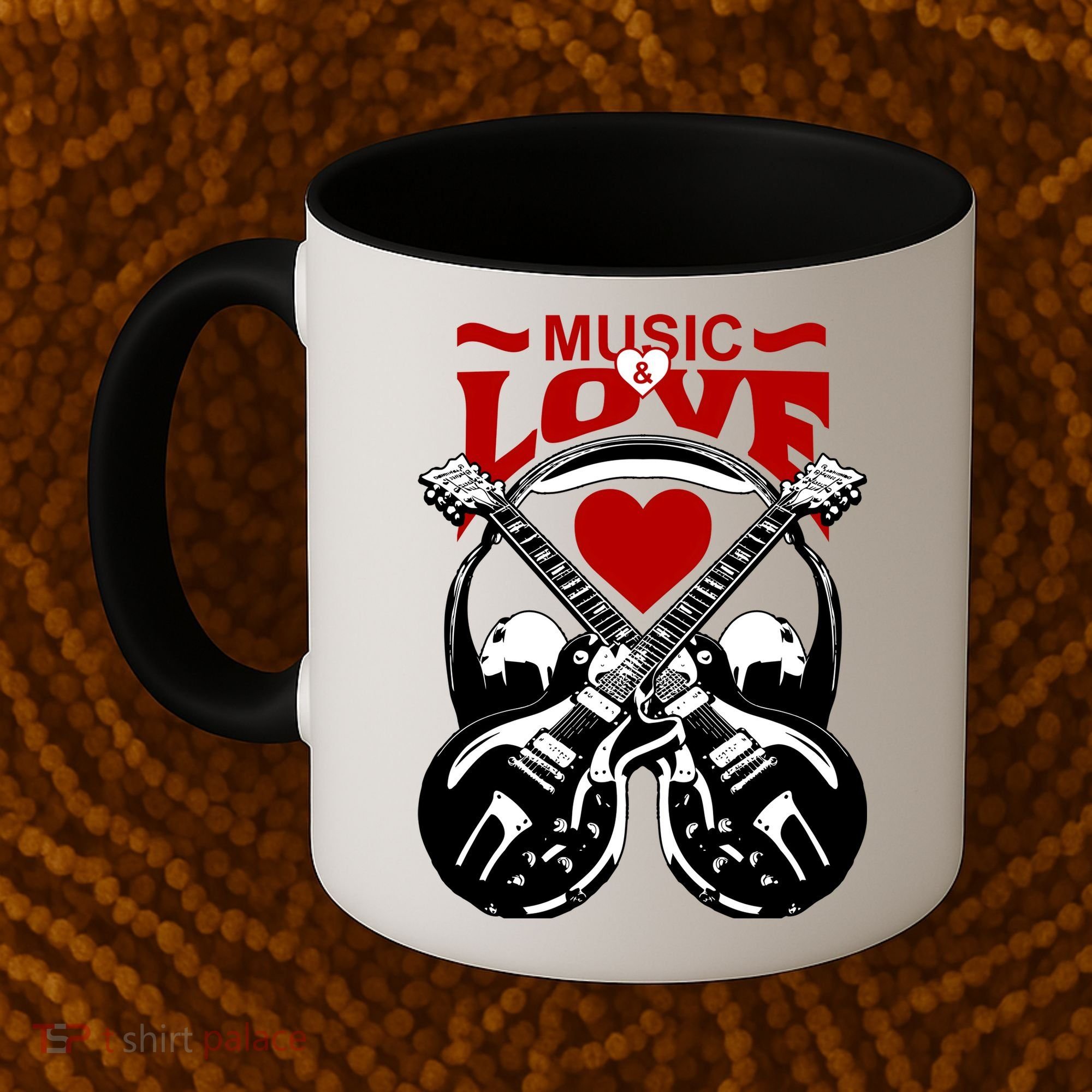 Music And Love Guitars Coffee Mug