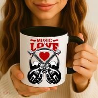 Music And Love Guitars Coffee Mug thumb 3