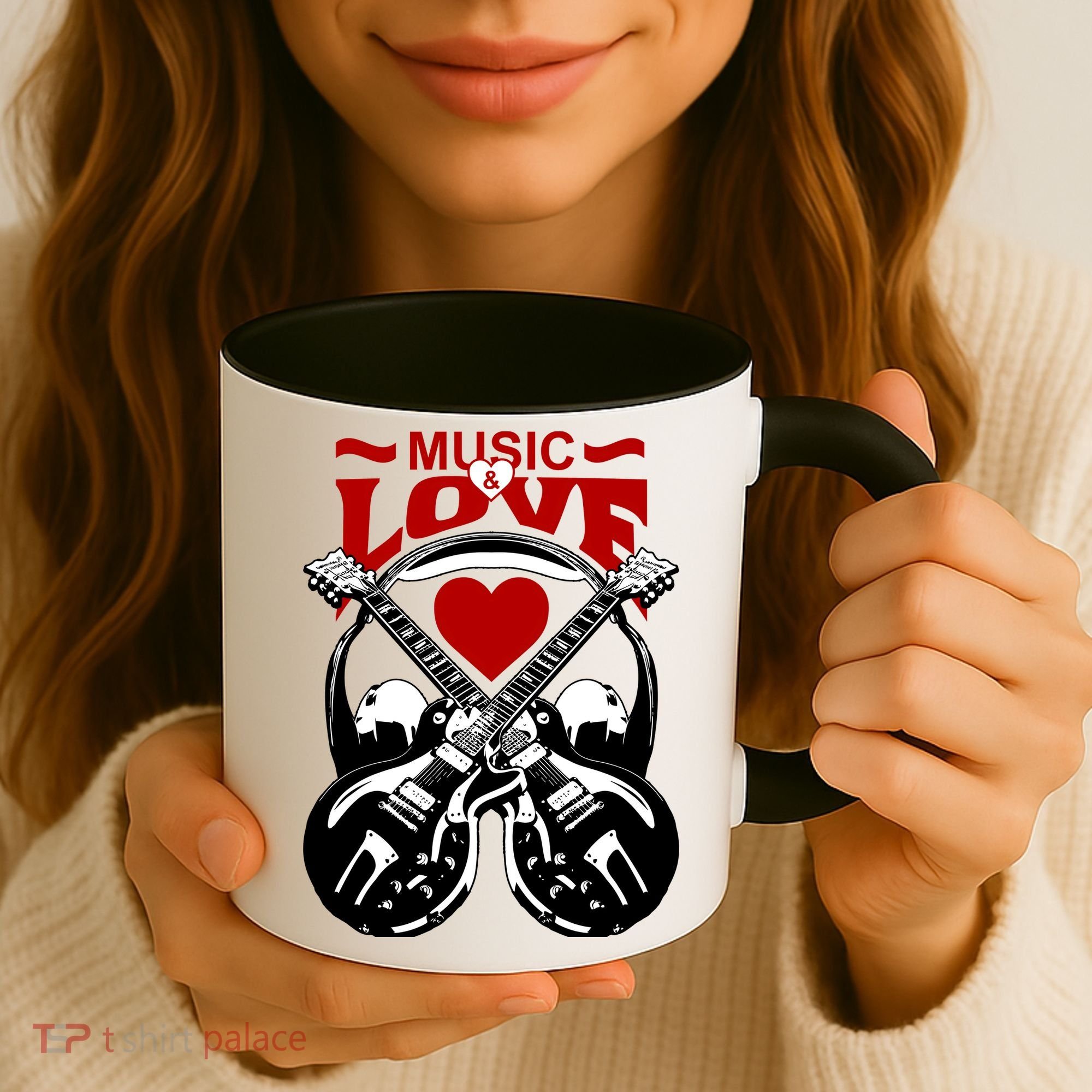 Music And Love Guitars Coffee Mug