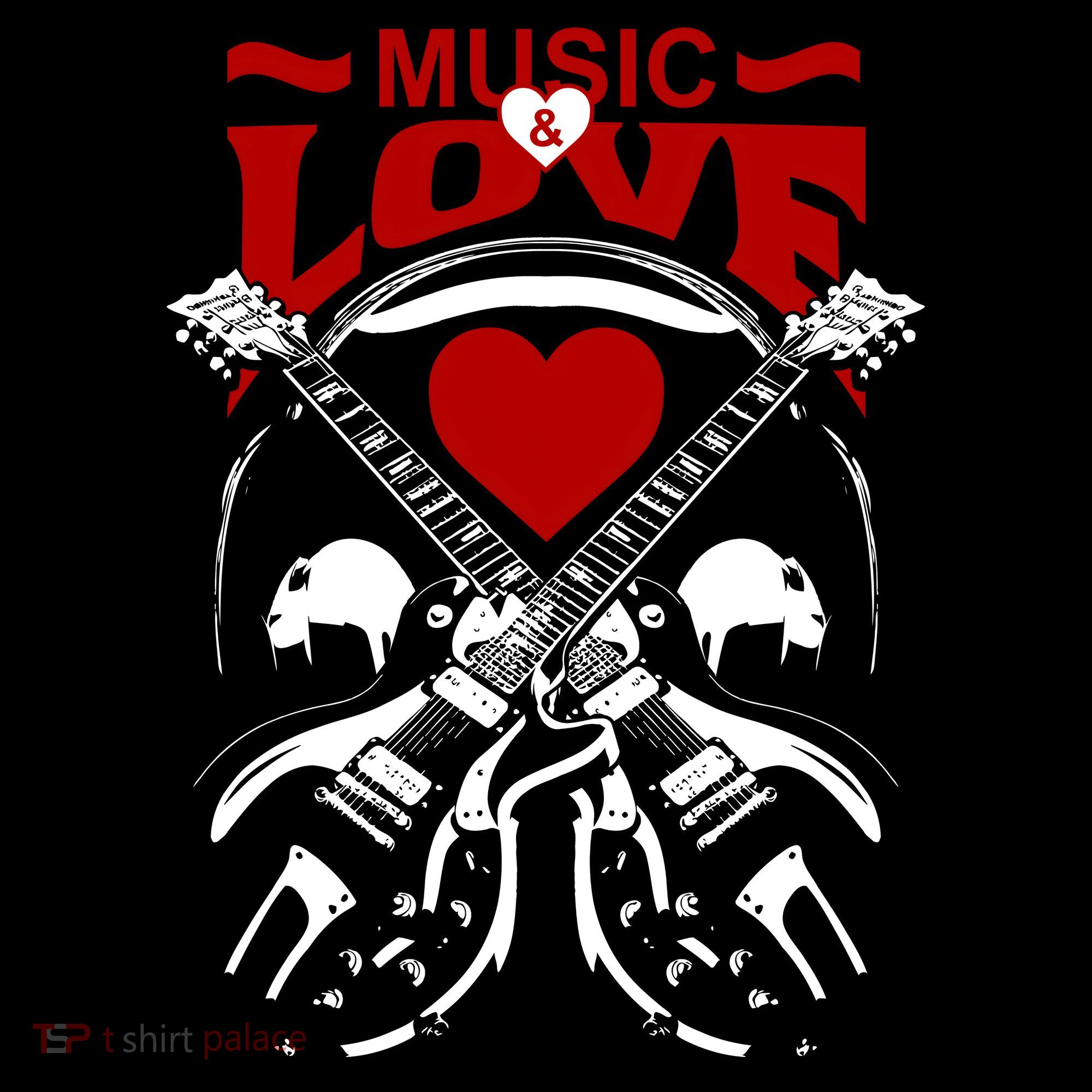 Music And Love Guitars Women's Hoodie