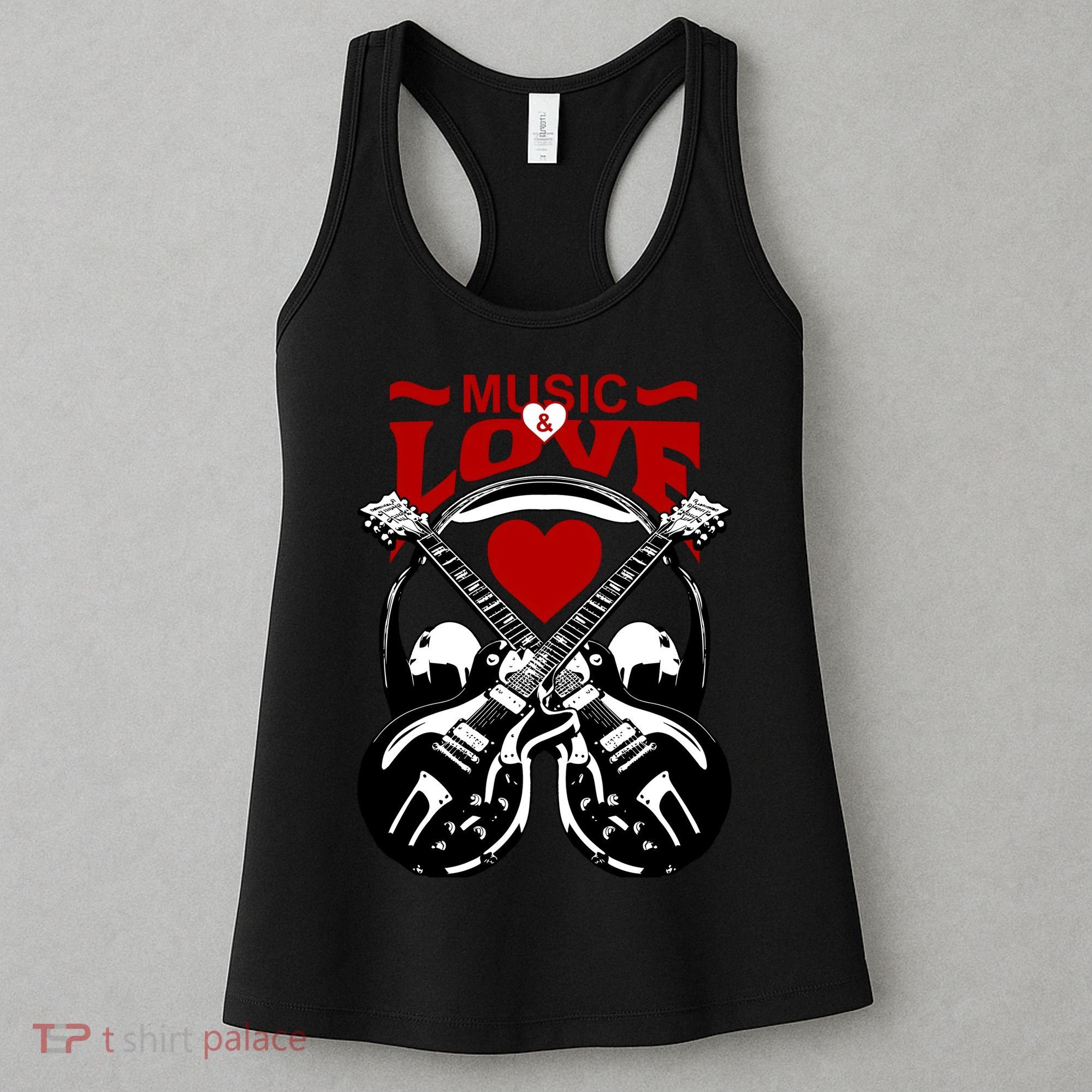 Music And Love Guitars Women's Tank Top