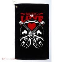 Music And Love Guitars Golf Towel thumb 0