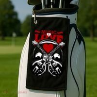 Music And Love Guitars Golf Towel thumb 2