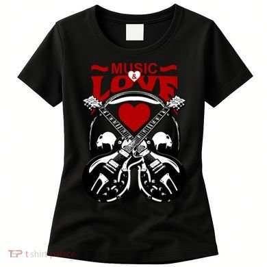 Music And Love Guitars Women's T-Shirt