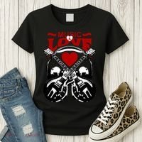Music And Love Guitars Women's T-Shirt thumb 3