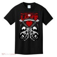 Music And Love Guitars Kids T-Shirt thumb 0