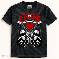 Music And Love Guitars Kids Tie-Dye T-Shirt thumb 0