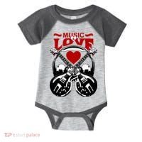 Music And Love Guitars Infant Baby Jersey Bodysuit thumb 0