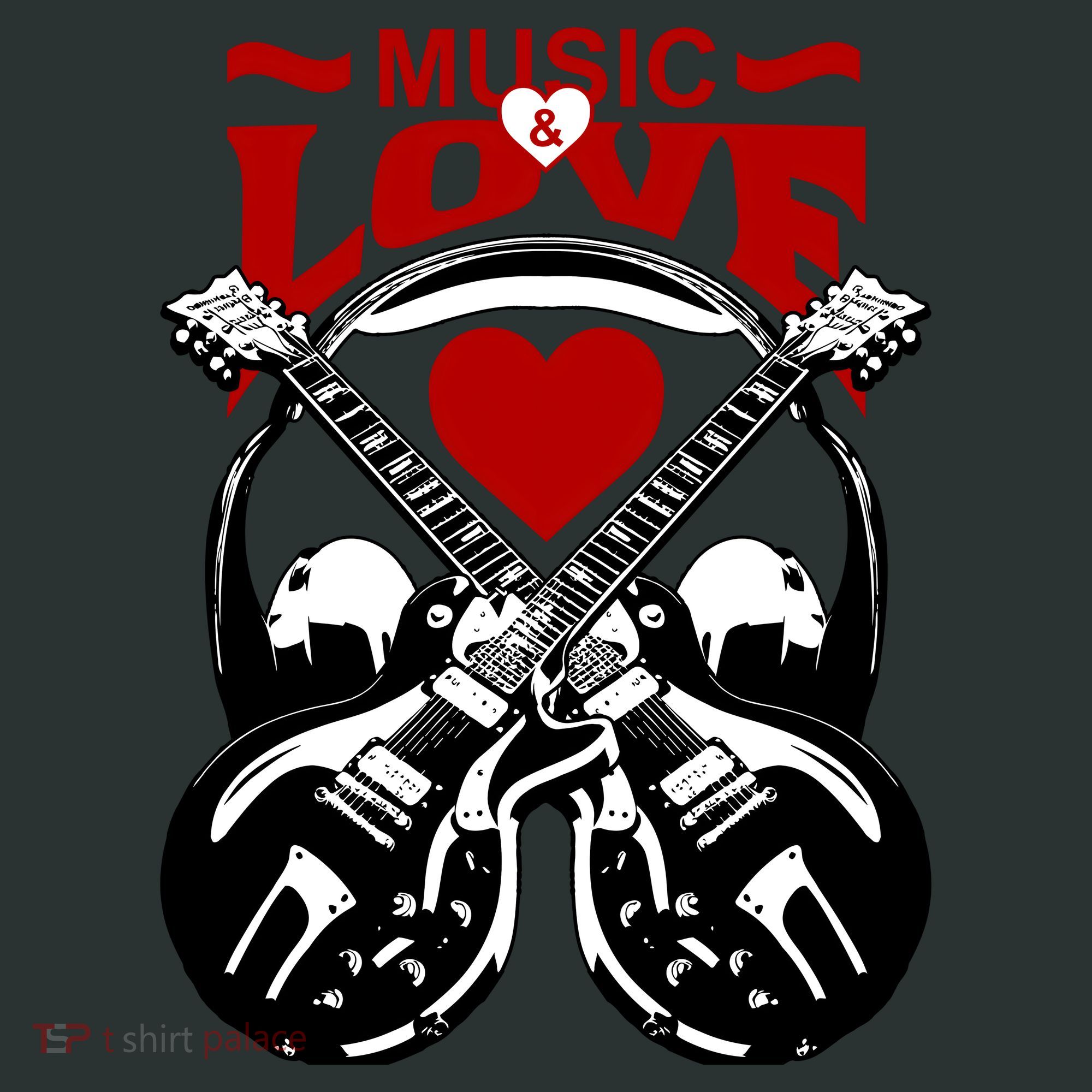 Music And Love Guitars Infant Baby Jersey Bodysuit