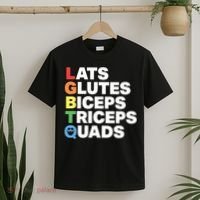Muscle Alphabet Lats Glutes Biceps Triceps Quads Lgbtq T-Shirt thumb 2