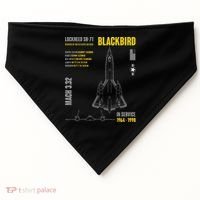 Military Aircraft Lockheed Sr71 Blackbird Usaf USA-Made Doggie Bandana thumb 0