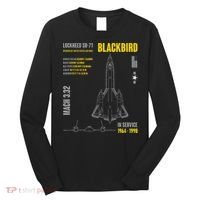 Military Aircraft Lockheed Sr71 Blackbird Usaf Long Sleeve Shirt thumb 0