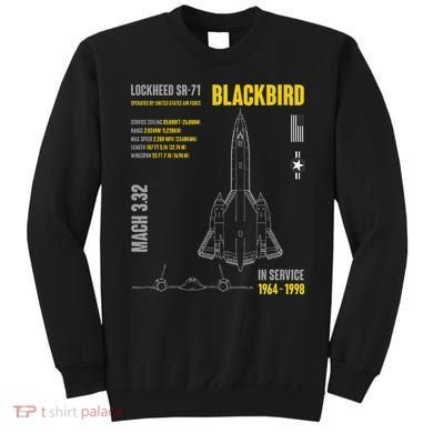 Military Aircraft Lockheed Sr71 Blackbird Usaf Sweatshirt