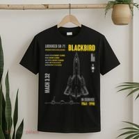 Military Aircraft Lockheed Sr71 Blackbird Usaf T-Shirt thumb 2