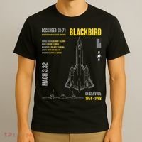 Military Aircraft Lockheed Sr71 Blackbird Usaf T-Shirt thumb 3