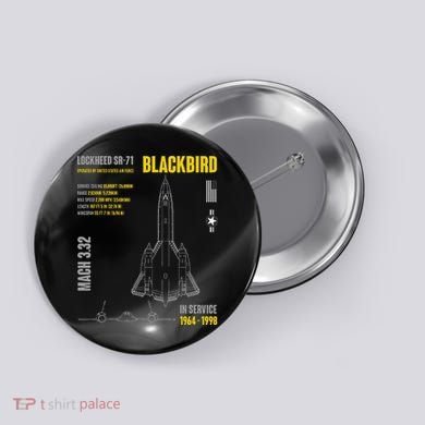 Military Aircraft Lockheed Sr71 Blackbird Usaf Button