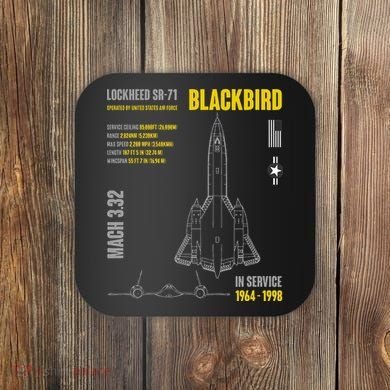 Military Aircraft Lockheed Sr71 Blackbird Usaf Coaster