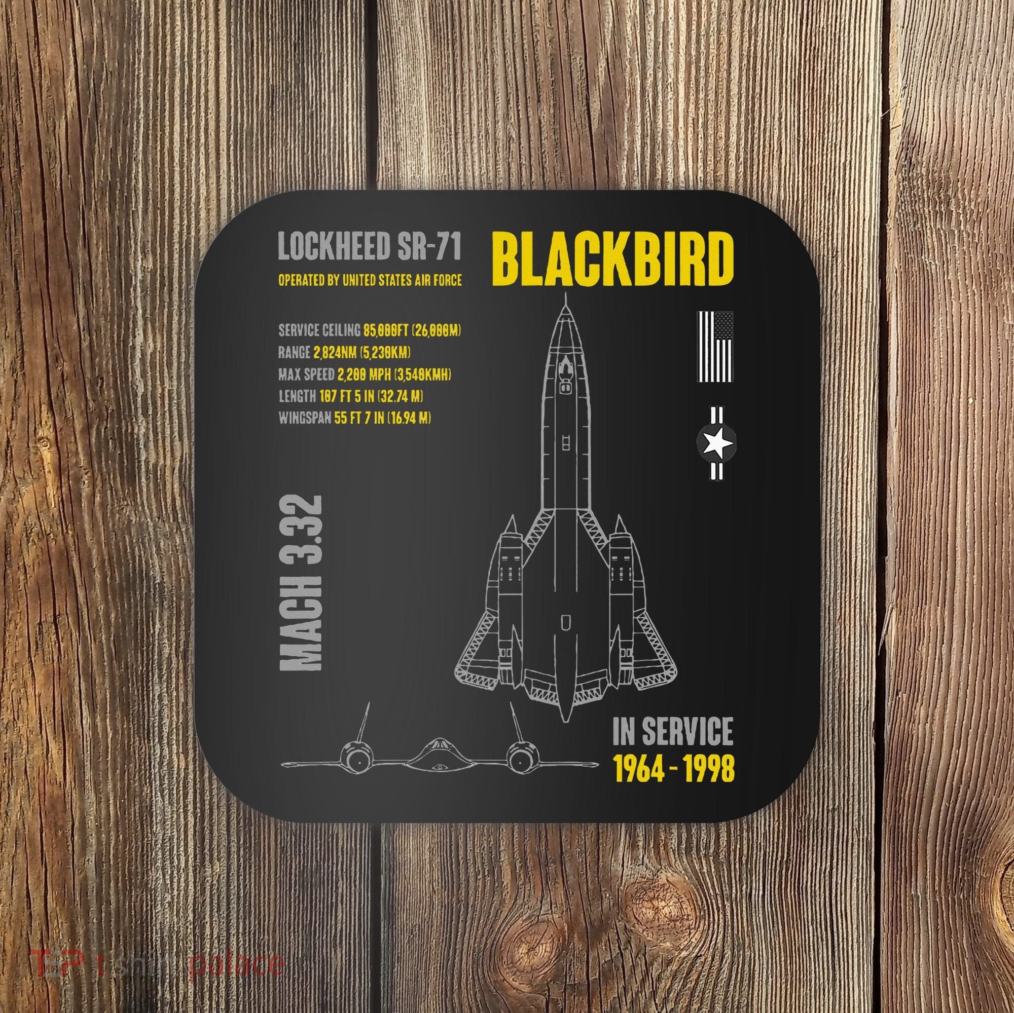 Military Aircraft Lockheed Sr71 Blackbird Usaf Coaster
