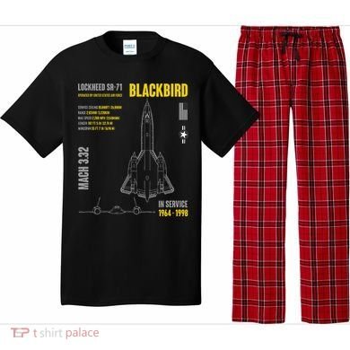 Military Aircraft Lockheed Sr71 Blackbird Usaf Pajama Set