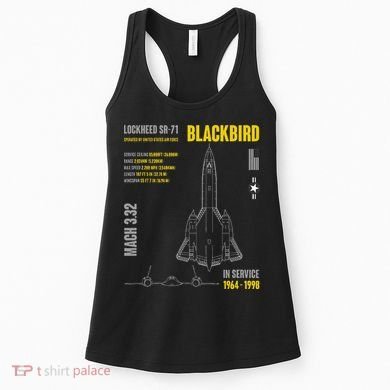 Military Aircraft Lockheed Sr71 Blackbird Usaf Women's Tank Top