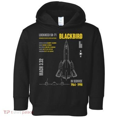 Military Aircraft Lockheed Sr71 Blackbird Usaf Toddler Hoodie