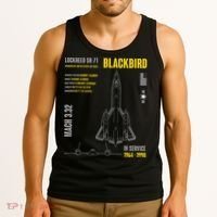 Military Aircraft Lockheed Sr71 Blackbird Usaf Tank Top thumb 3