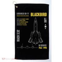 Military Aircraft Lockheed Sr71 Blackbird Usaf Golf Towel thumb 0