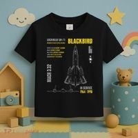 Military Aircraft Lockheed Sr71 Blackbird Usaf Toddler T-Shirt thumb 3