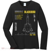 Military Aircraft Lockheed Sr71 Blackbird Usaf Women's Long Sleeve Shirt thumb 0