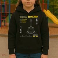 Military Aircraft Lockheed Sr71 Blackbird Usaf Kids Hoodie thumb 3