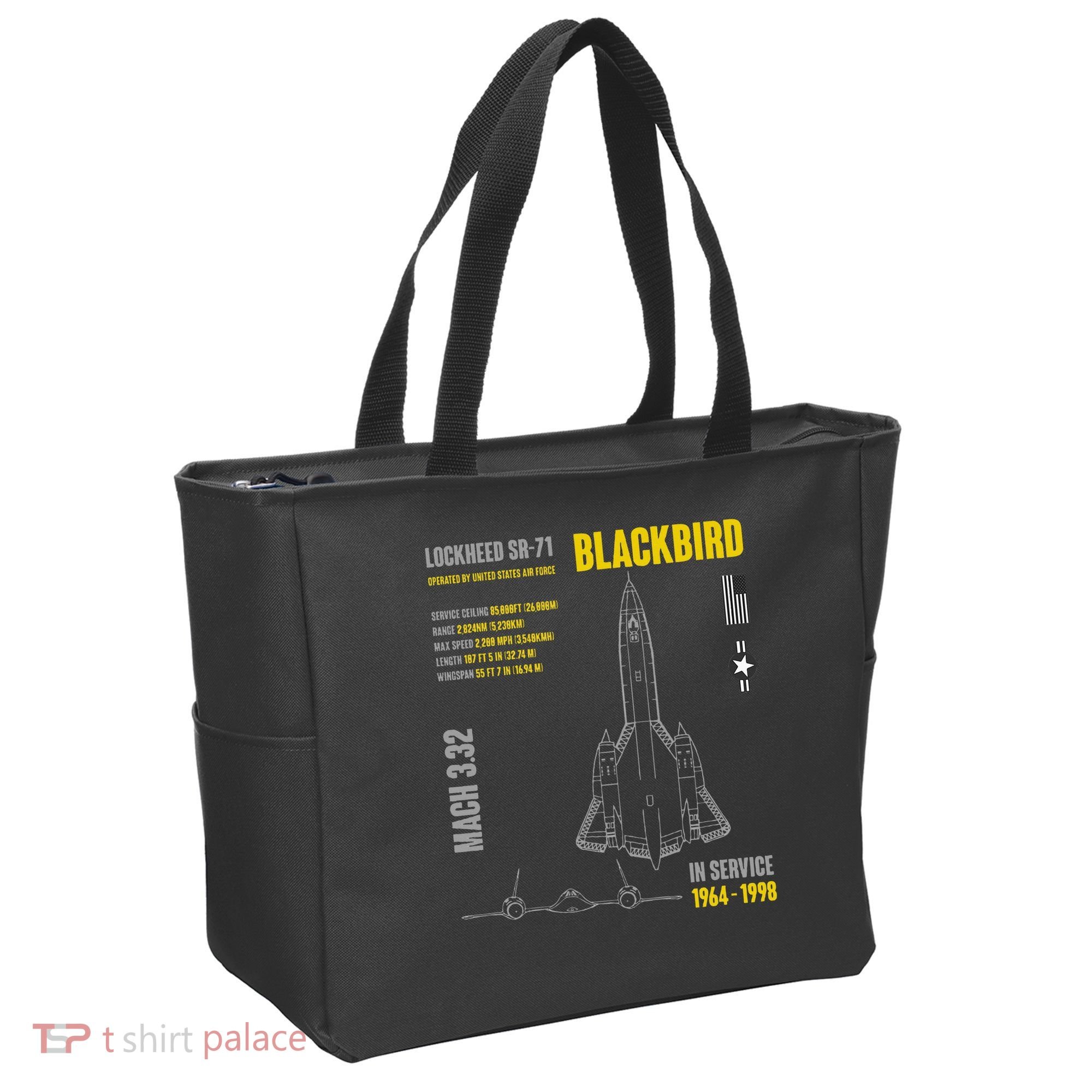 Military Aircraft Lockheed Sr71 Blackbird Usaf Tote Bag
