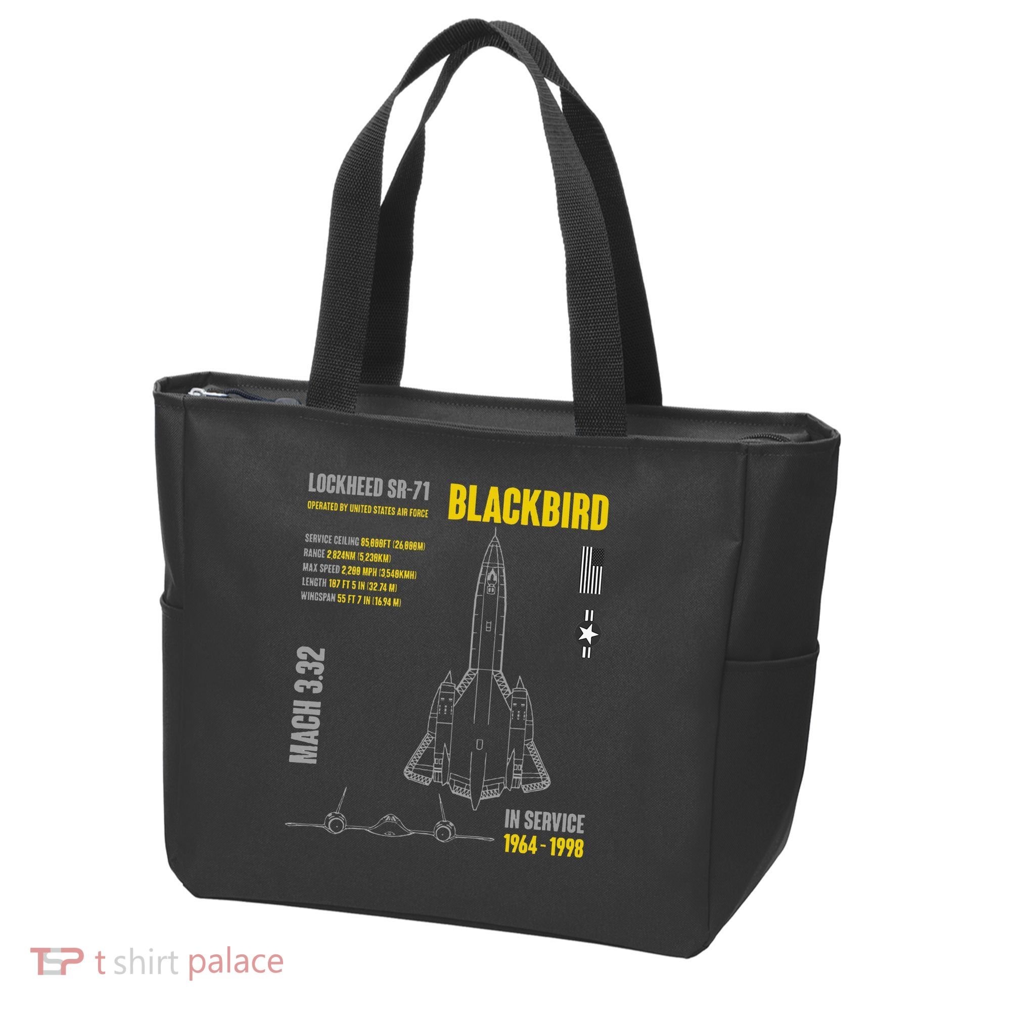 Military Aircraft Lockheed Sr71 Blackbird Usaf Tote Bag