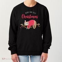 Merry And Lazy Christmas Cute Sloth Women's Sweatshirt thumb 0