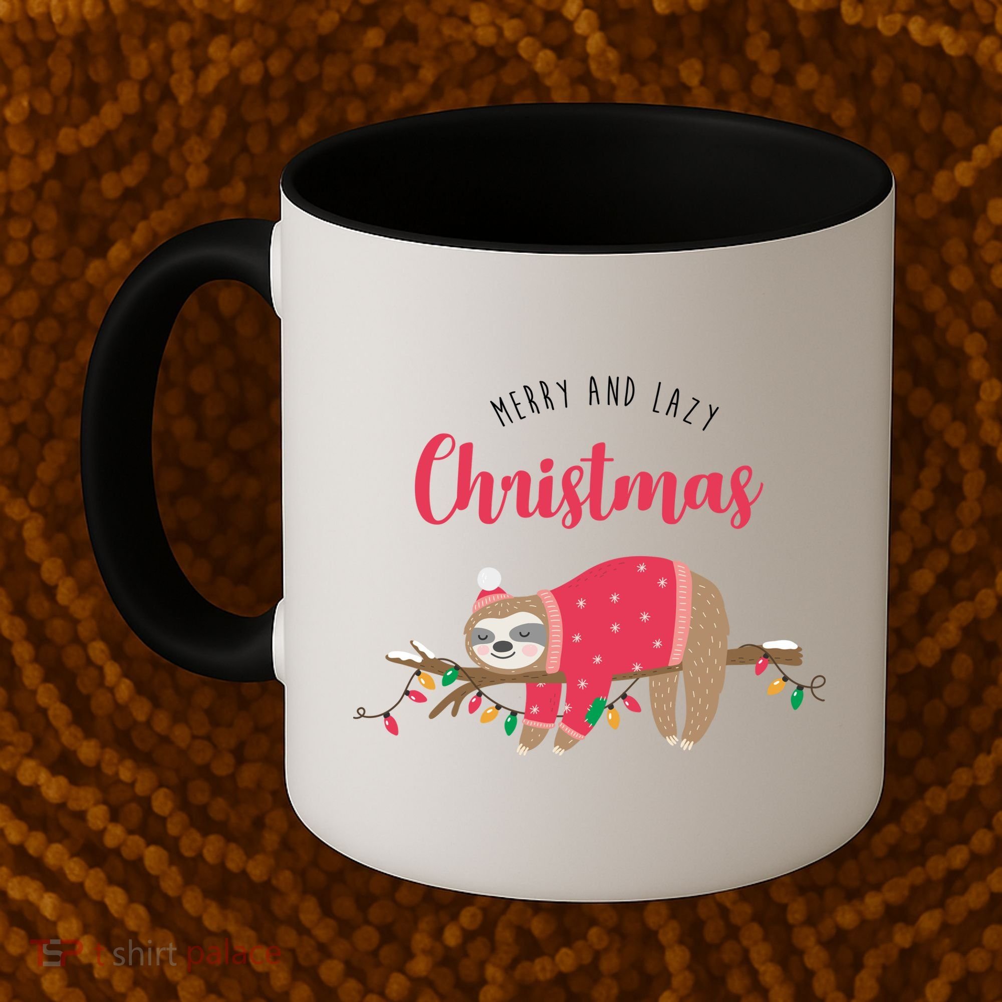 Merry And Lazy Christmas Cute Sloth Coffee Mug
