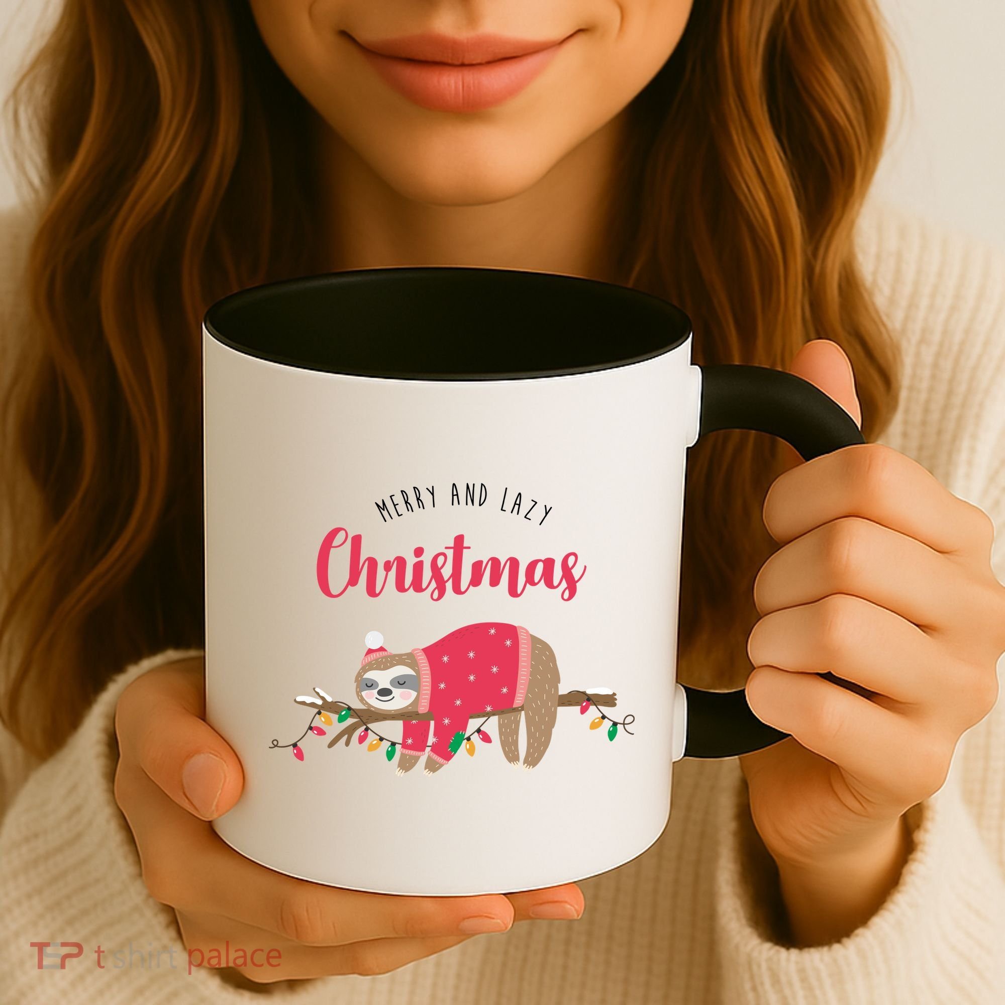 Merry And Lazy Christmas Cute Sloth Coffee Mug