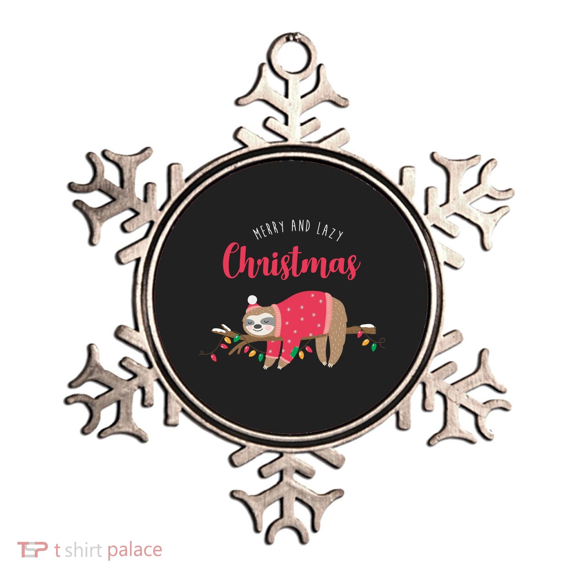 Merry And Lazy Christmas Cute Sloth Ornament