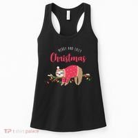 Merry And Lazy Christmas Cute Sloth Women's Tank Top thumb 0