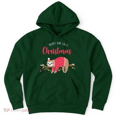 Merry And Lazy Christmas Cute Sloth Hoodie