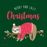 Merry And Lazy Christmas Cute Sloth Long Sleeve Shirt thumb 2