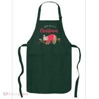 Merry And Lazy Christmas Cute Sloth Apron thumb 0