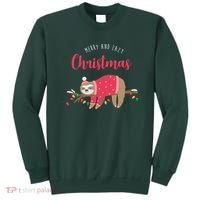Merry And Lazy Christmas Cute Sloth Sweatshirt thumb 0