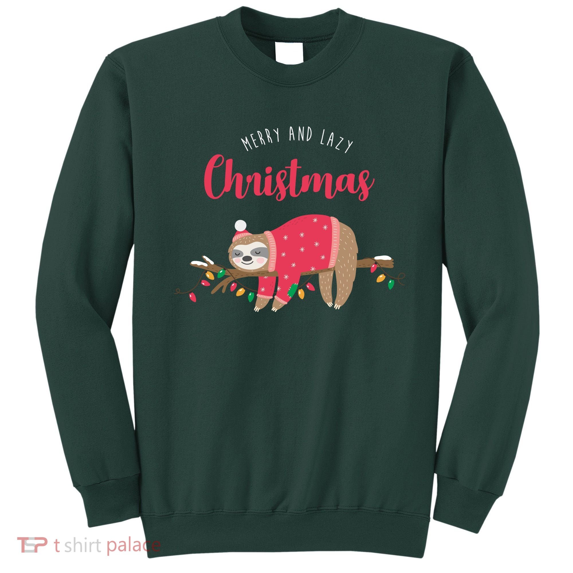 Merry And Lazy Christmas Cute Sloth Sweatshirt