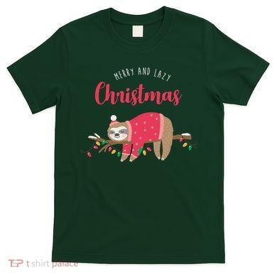 Merry And Lazy Christmas Cute Sloth T-Shirt