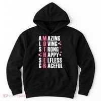 Mother Amazing Loving Strong Happy Selfless Graceful Hoodie thumb 0