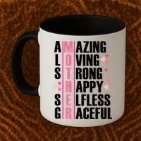 Mother Amazing Loving Strong Happy Selfless Graceful Coffee Mug thumb 2