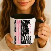 Mother Amazing Loving Strong Happy Selfless Graceful Coffee Mug thumb 3