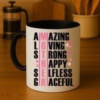 Mother Amazing Loving Strong Happy Selfless Graceful Coffee Mug thumb 4
