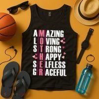 Mother Amazing Loving Strong Happy Selfless Graceful Tank Top thumb 4